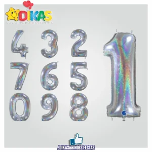 BALÃO FOIL NÚMERO - 102CM