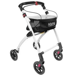 Andador Estrecho para Casa y Exterior, Andadores para Personas Mayores Adultos con Bandeja Blanco Negro | KMINA | K10009