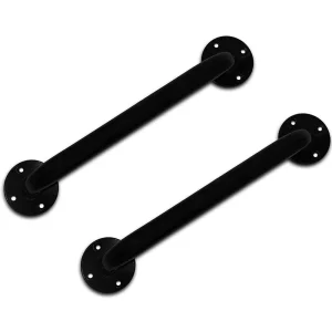 Asidero Baño 30 cm (x2 uds), Asa de Seguridad para Baño, Barra Baño Apoyo Negras| PEPE | P30007