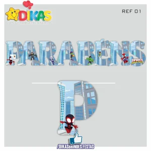 FAIXA "PARABÉNS" - SPIDEY