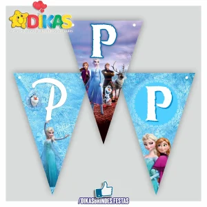 BANDEIROLA "PARABÉNS" - FROZEN