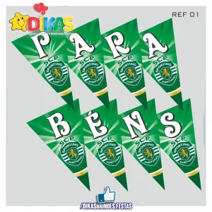 BANDEIROLA "PARABÉNS" - FUTEBOL SPORTING