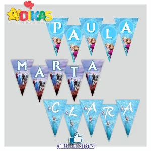 BANDEIROLA PERSONALIZADA - FROZEN