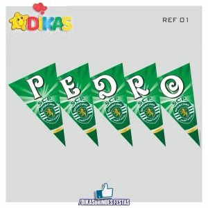 BANDEIROLA PERSONALIZADA - FUTEBOL SPORTING