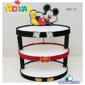 SUPORTE ARTESANAL C/ 3 BANDEJAS - MICKEY