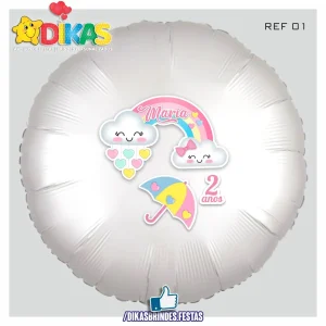 BALÃO FOIL PERSONALIZADO - CHUVA DE AMOR