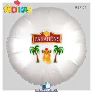 BALÃO FOIL TEMA/PARABÉNS - GUARDA DO LEÃO