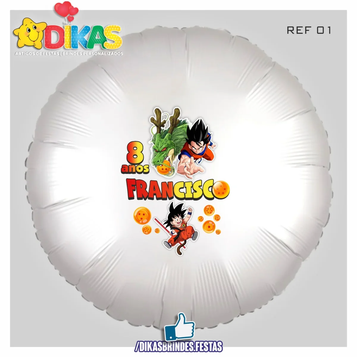 BALÃO FOIL PERSONALIZADO - DRAGON BALL