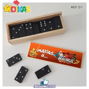 DOMINÓ C/ CAIXINHA PERSONALIZADA - NINJAGO