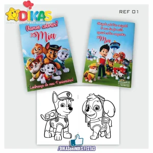 LIVRINHO PARA COLORIR - PATRULHA PATA