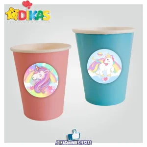 COPO EM PAPEL 20cl - UNICÓRNIO