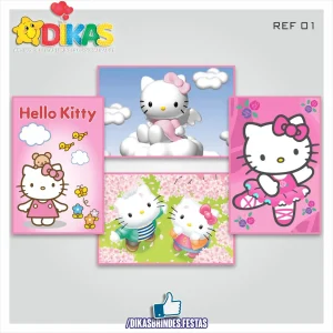 CARTAZES P/ DECORAÇÃO DE PAREDE - HELLO KITTY