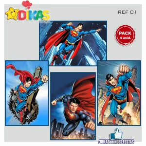 CARTAZES P/ DECORAÇÃO DE PAREDE - SUPER HOMEM