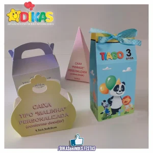 CAIXAS PERSONALIZADAS PARA BRINDES - PANDA E OS AMIGOS