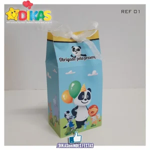 CAIXA "TIPO LEITE" - PANDA E OS AMIGOS