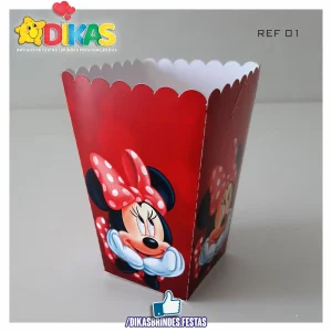 CAIXA DE PIPOCA/BATATA - MINNIE VERMELHA