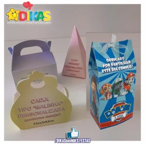 CAIXAS PERSONALIZADAS PARA BRINDES - PATRULHA PATA