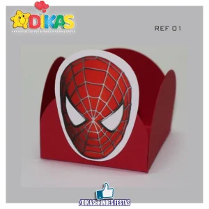 PORTA-FORMINHA C/ APLIQUE - HOMEM ARANHA