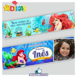 FAIXA TEMÁTICA E/OU PERSONALIZADA - PEQUENA SEREIA