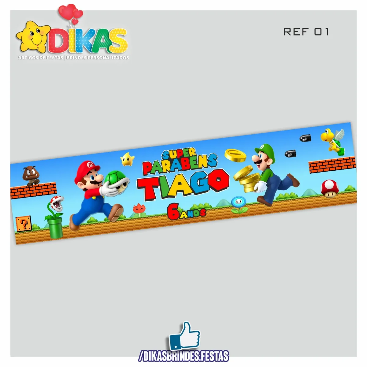 FAIXA TEMÁTICA E/OU PERSONALIZADA - MARIO BROS - Image 3