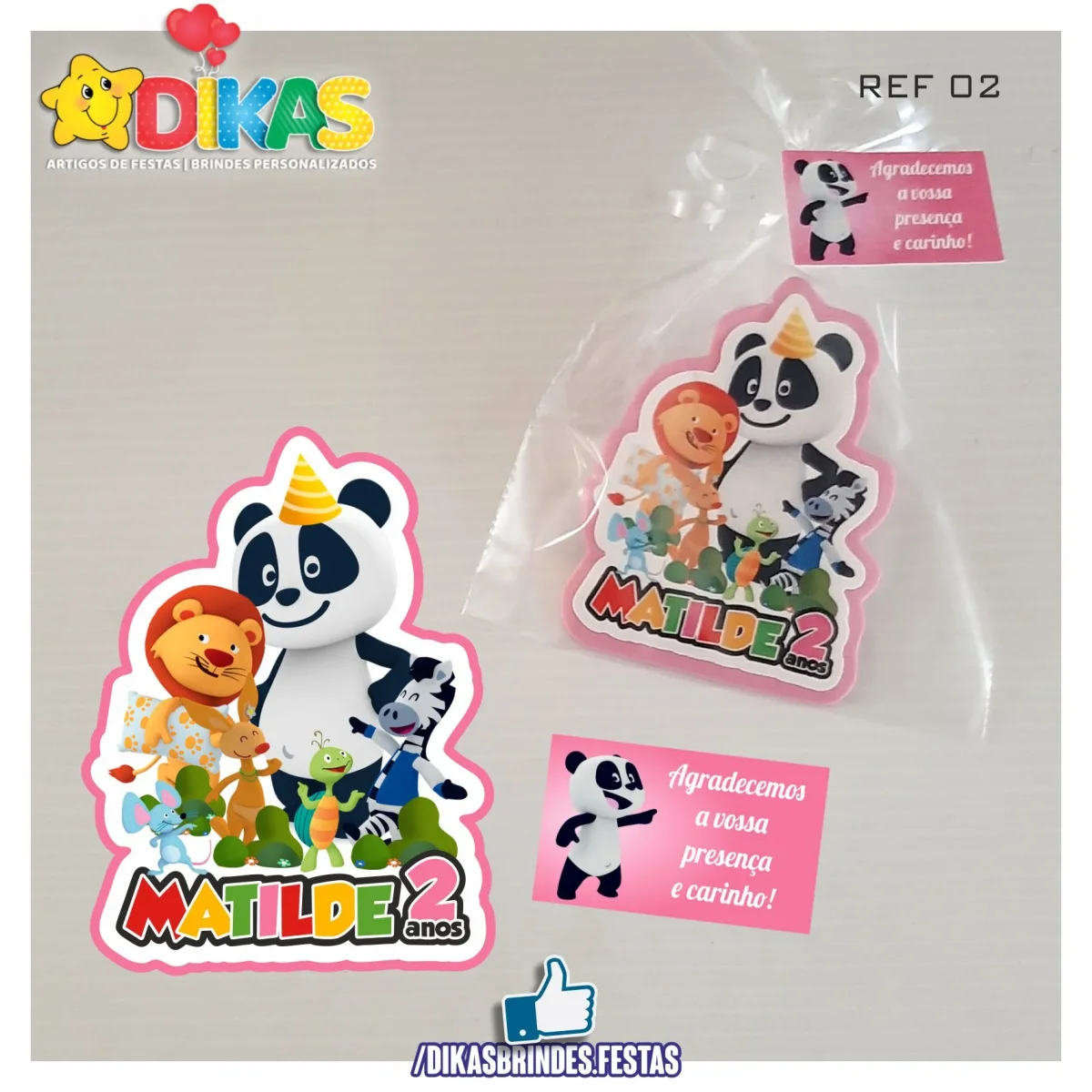 IMAN ARTESANAL PERSONALIZADO - PANDA E OS AMIGOS - Image 4