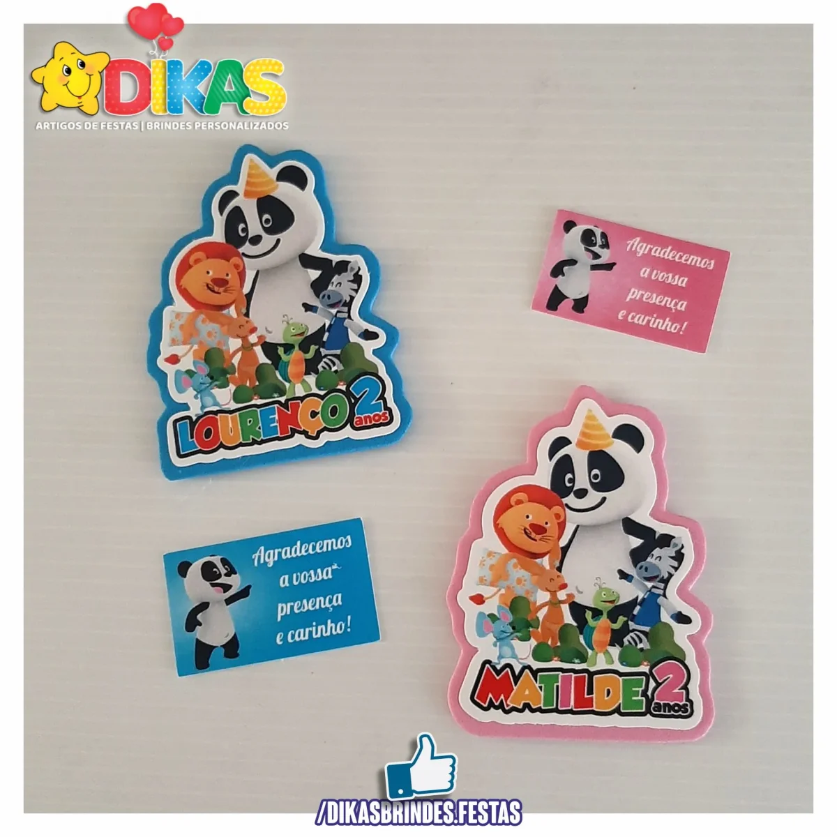 IMAN ARTESANAL PERSONALIZADO - PANDA E OS AMIGOS - Image 2