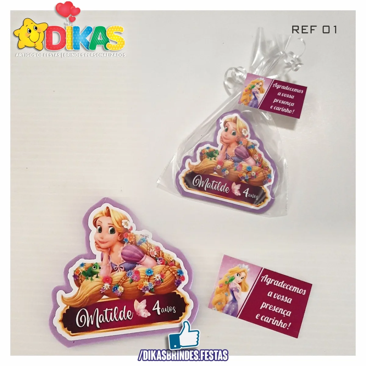 IMAN ARTESANAL PERSONALIZADO - RAPUNZEL