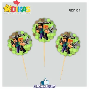 TOPPERS SIMPLES - MINECRAFT