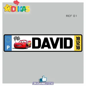MATRICULA PERSONALIZADA - CARS
