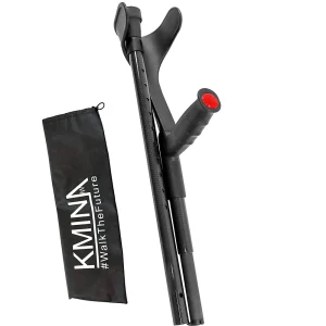 Muleta Plegable Fibra de Carbono (x1 ud) Adulto Ortopédica Negra | KMINA | K10008