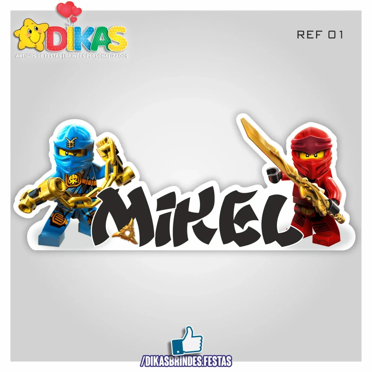 NOME DECORATIVO - NINJAGO