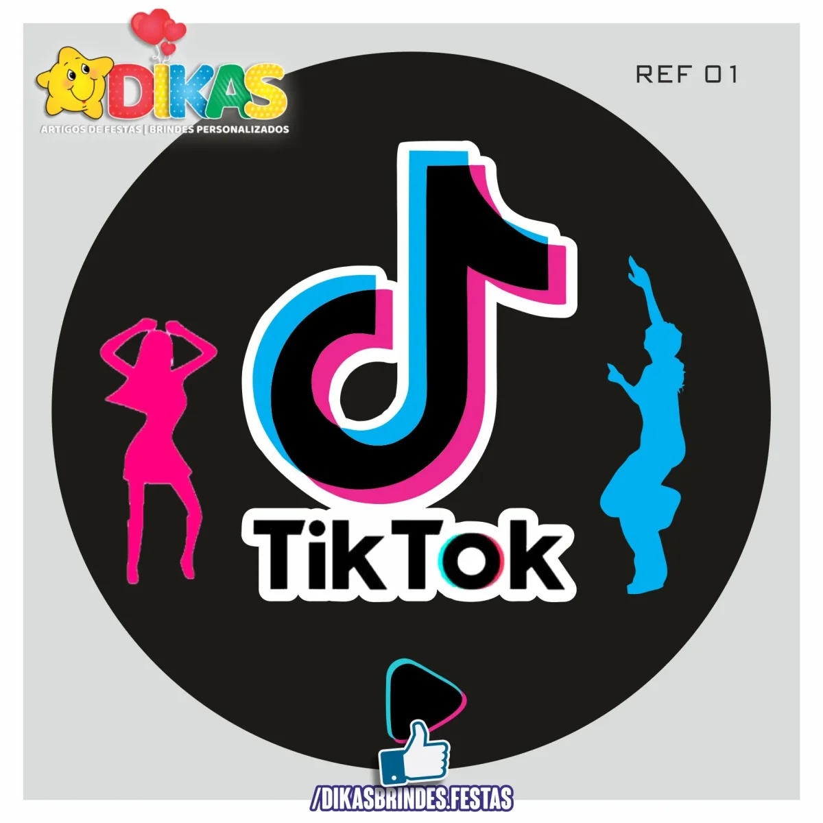 PAINEL CENÁRIO REDONDO - TIK TOK