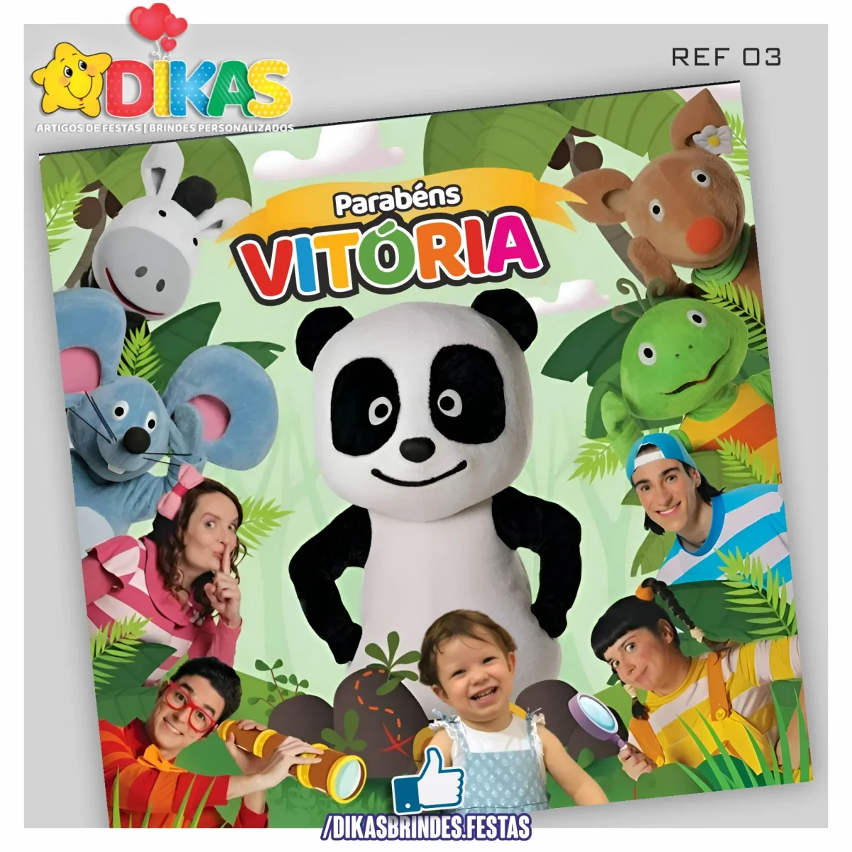 PAINEL TEMÁTICO E/OU PERSONALIZADO - PANDA E OS CARICAS - Image 4