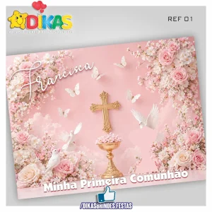PAINEL TEMÁTICO E/OU PERSONALIZADO - 1ª COMUNHÃO / CRISMA