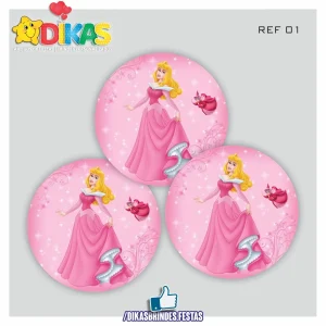AUTOCOLANTE 5cm - PRINCESA AURORA