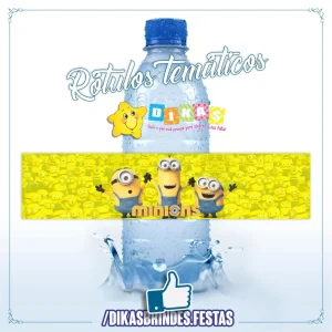 RÓTULO P/ GARRAFA DE ÁGUA - MINIONS