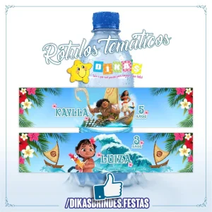 RÓTULO PERSONALIZADO P/ GARRAFA DE ÁGUA - VAIANA