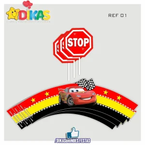 SAIA CUPCAKE + TOPPER - CARS