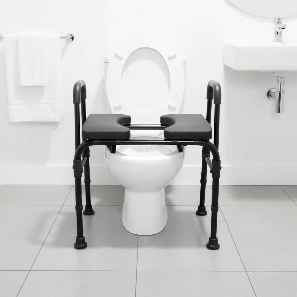 Asiento Elevador WC, Silla Orinal con Asiento Ajustable (3 en 1) para Adultos Negra | KMINA | K30029 - Image 8