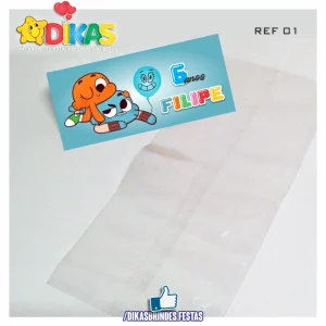 SACO PRENDA C/ TAG PERSONALIZADO - GUMBALL