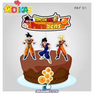 TOPO DE BOLO - DRAGON BALL