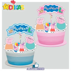 TOPO DE BOLO - PORQUINHA PEPPA