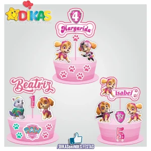 TOPO DE BOLO PERSONALIZADO - SKYE