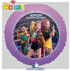 BALÃO FOIL 45cm - Guerreiras do K-POP