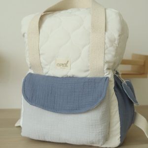 MOCHILA PASSEIO azul/cinza